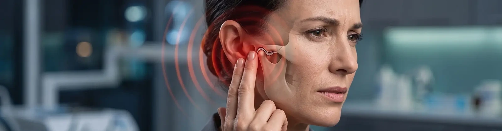 ATM e DTM — avaliação de dor, estalos e alterações da articulação temporomandibular.
