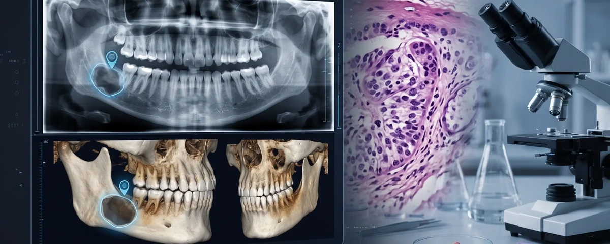 Patologia bucomaxilofacial — investigação de cistos, tumores e lesões dos maxilares.