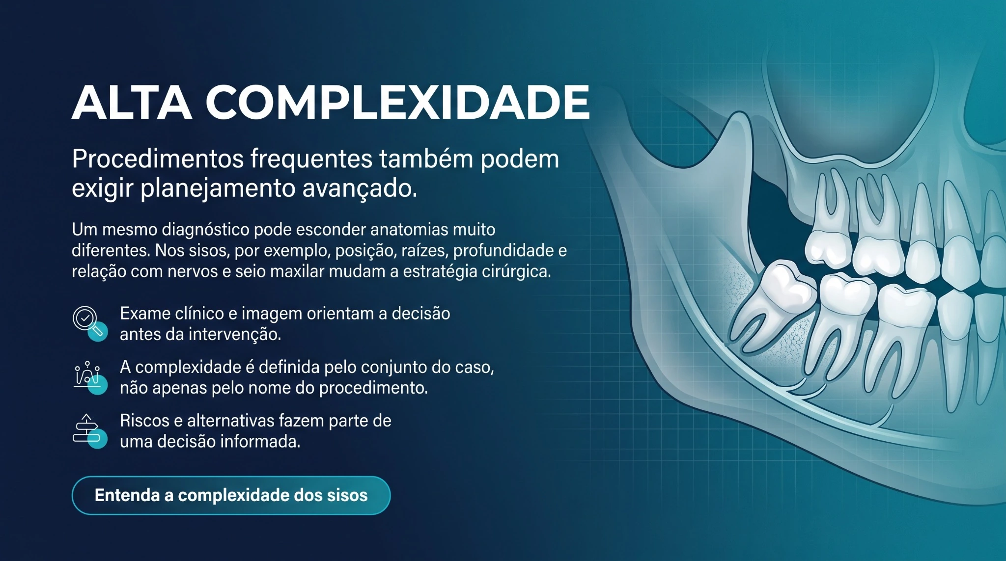 Alta complexidade em sisos — seção visual do Instituto Orthognatos