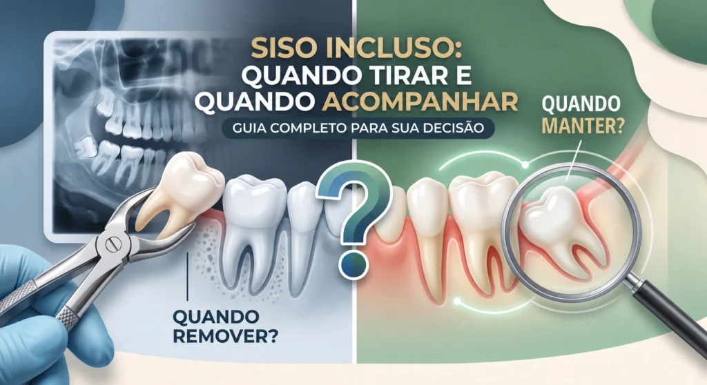 Siso incluso: quando tirar e quando acompanhar. Ilustração das opções de remoção e acompanhamento.